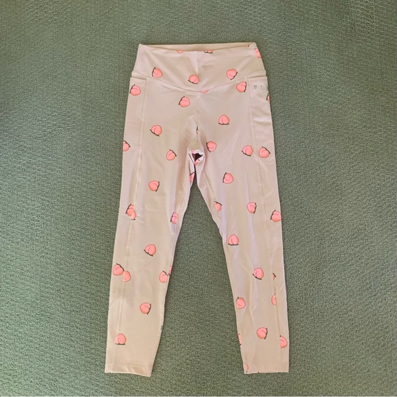 VS Victorias Secret PINK Ultimate High Waisted Legging Pant Patterned Peach 🍑 - Picture 1 of 7